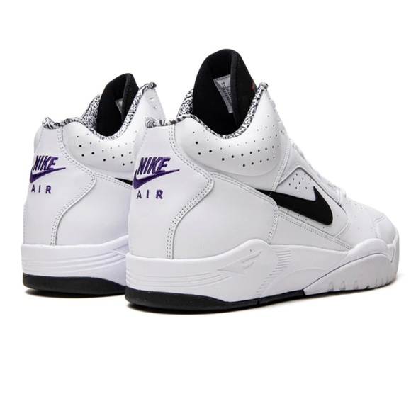 Nike men’s air flight lite ll white and black GUC size 8 minor marks shown* - Picture 3 of 14